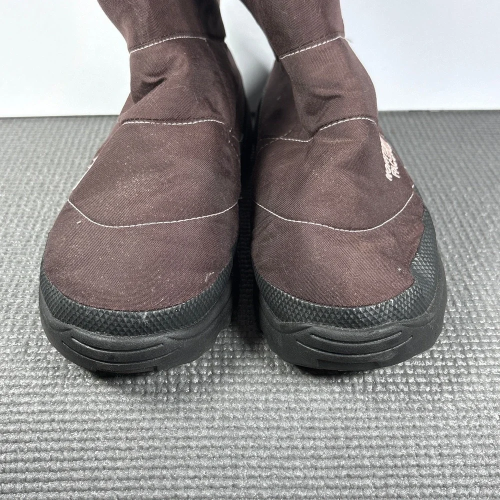 The North Face Nuptse Après Booties Girls Size 5 Brown 600g Insulation Outdoor
